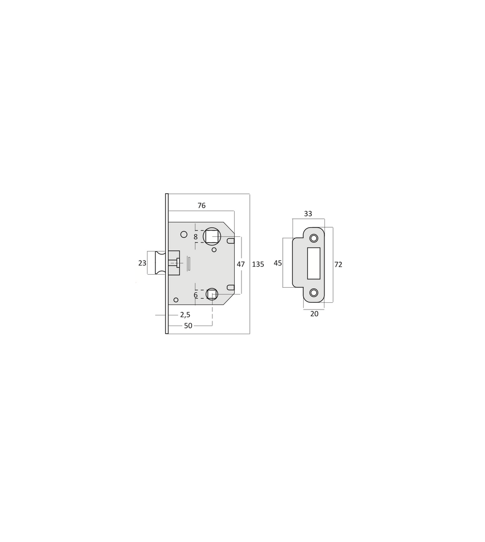 Picaporte Puerta Unificado 50x47 Negro C/Redondo | AndaserStore OFERTA