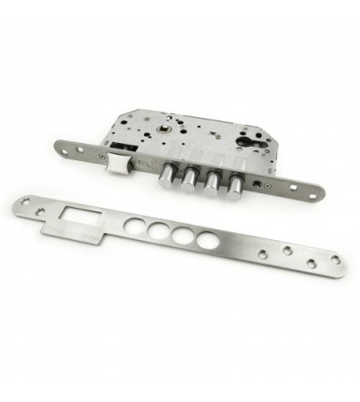 Cerradura Seguridad Puerta 50x85 C/Redondo Niquel | Oferta Black Friday