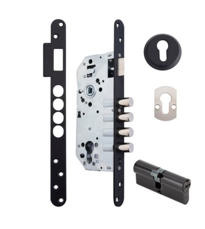 Cerradura Seguridad 50x85 C/Redondo+Cilindro 60 mm | EspacioBrico OFERTA