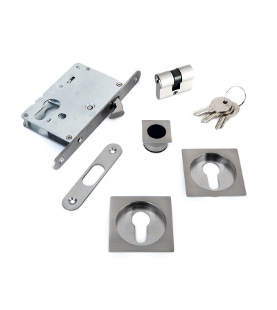 Kit Cerradura P/Corredera Cilindro 20+20 Cuadrada | Oferta Black Friday