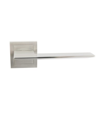 Juego Manilla Roseta Cuadrada Niquel Satinado Milano | EspacioBrico OFERTA