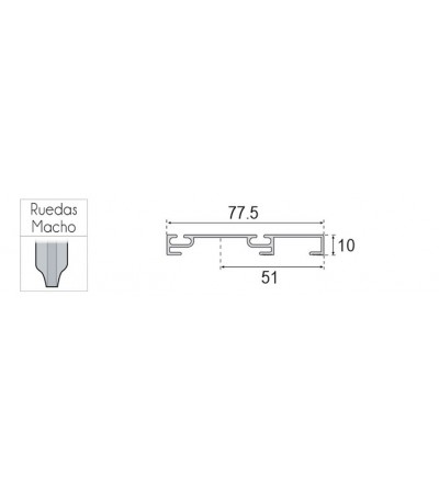 Kit Guías Armario Puertas Correderas Plata Mate | EspacioBrico OFERTA