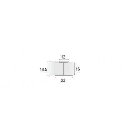 Perfil H Puertas Correderas Armario Blanco 16 mm | EspacioBrico OFERTA