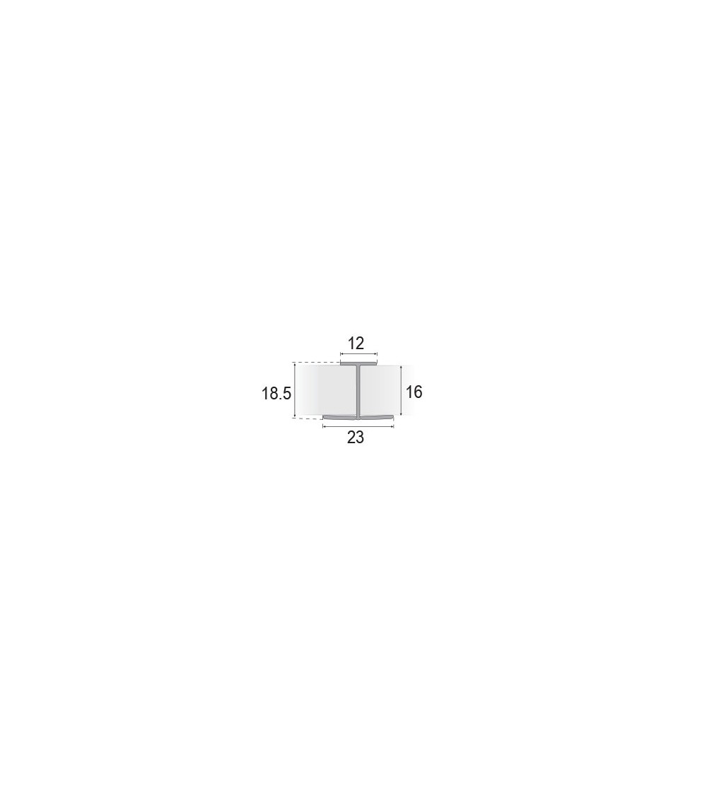 Perfil H Puertas Correderas Armario Blanco 16 mm | EspacioBrico OFERTA