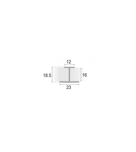 Perfil H Puertas Correderas Armario Blanco 16 mm | EspacioBrico OFERTA