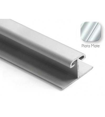 Perfil H Puerta Corredera Armario Plata mate 10 mm | Oferta Black Friday