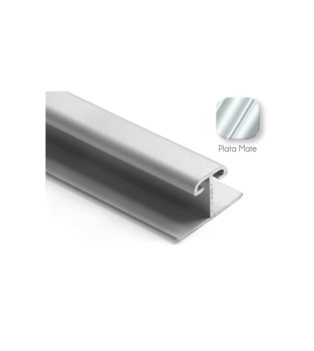 Perfil H Puerta Corredera Armario Plata mate 10 mm | EspacioBrico OFERTA