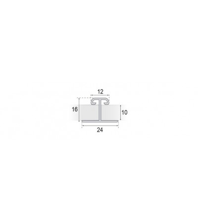 Perfil H Puerta Corredera Armario Plata mate 10 mm | EspacioBrico OFERTA