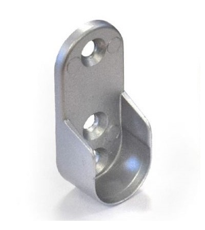 Soporte Lateral Tubo Ovalado Plata Mate | Oferta Black Friday