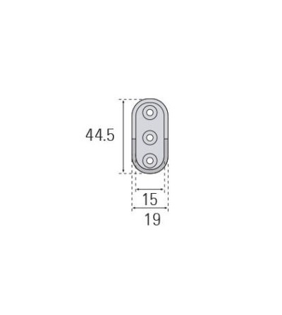 Soporte Lateral Tubo Ovalado Plata Mate | EspacioBrico OFERTA