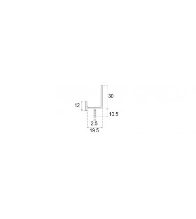 Tirador Uñero Encastrado Recto de Cocina 30 mm | EspacioBrico OFERTA