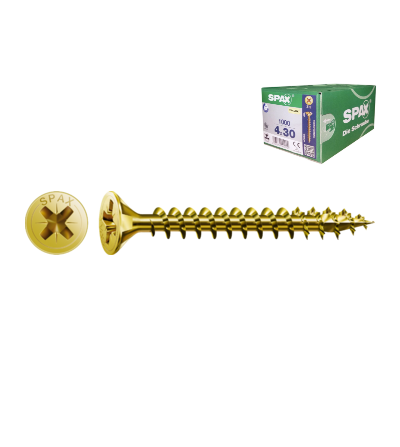 Tornillo Spax 3,5x30 Cabeza Plana Yellox 1.000 Und | EspacioBrico OFERTA