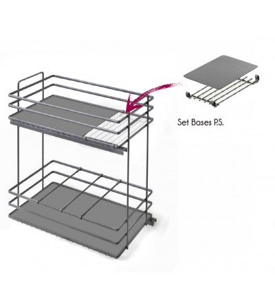 Set Bases P.S. para Botellero Deluxe Alt. 80 - Grafito | Oferta Black Friday