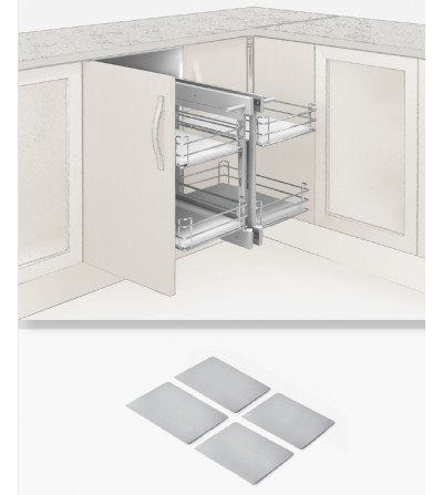 Set 4 Bases para Mecanismo de Rincón Extraíble Total | Oferta Black Friday