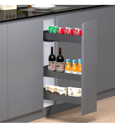 Botellero Extraíble Neo System Grafito Alt. 80 cm | EspacioBrico OFERTA