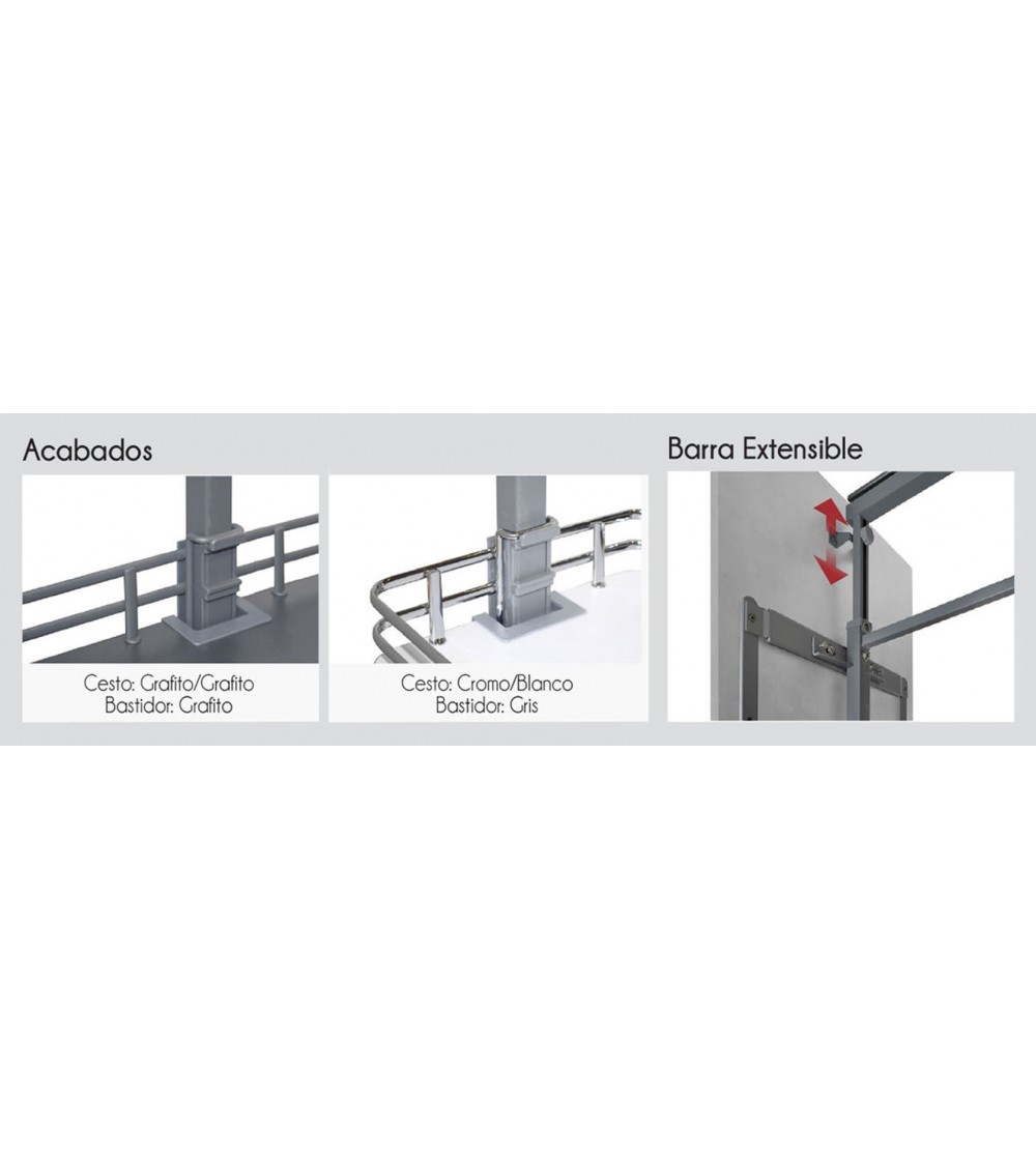 Columna Extraíble 5 Cestos Deluxe Alt. 155-187 cm | AndaserStore OFERTA OFERTA