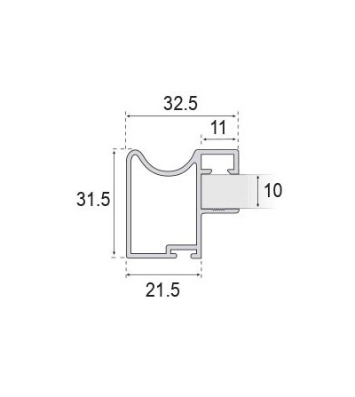 Kit Tirador Puerta Corredera Armario Blanco Mate 10 mm | EspacioBrico OFERTA