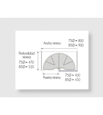 Juego Bandejas Semicirculares 180º con Barra| EspacioBrico OFERTA