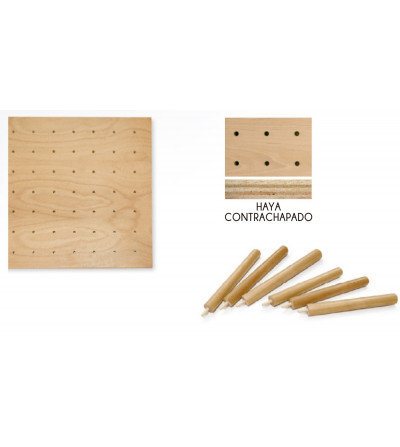 Organizador de Platos + 6 Pivotes Haya | EspacioBrico OFERTA