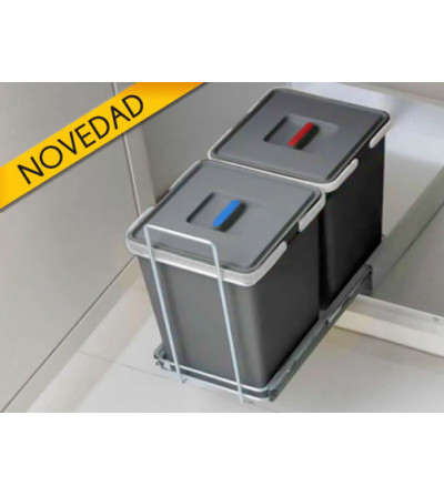 Contenedor Resíduos Ecofil 24 + 24 litros | EspacioBrico OFERTA