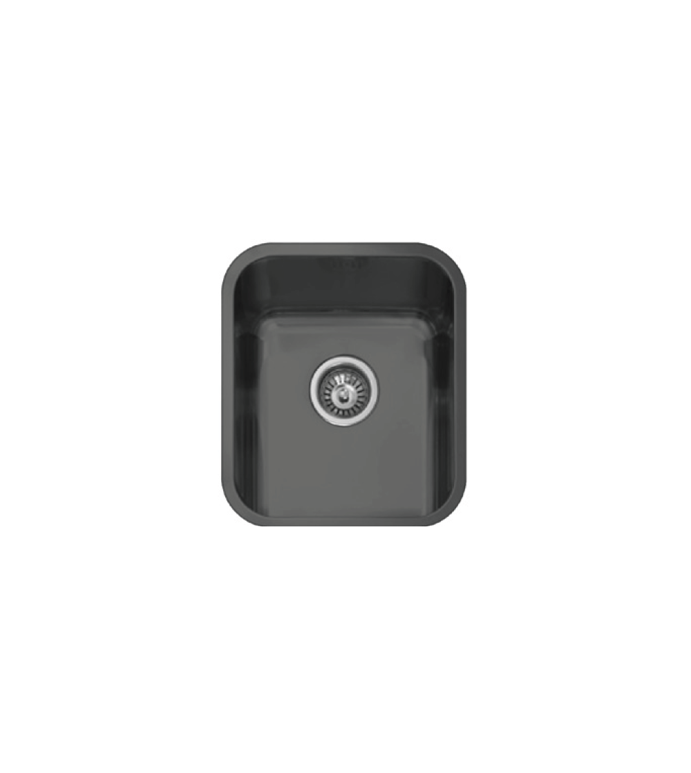 Fregadero Cocina Acero Negro Pavonado Roma 34x40 cm | EspacioBrico OFERTA
