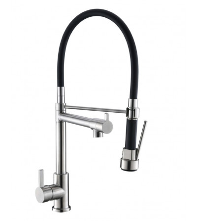 BUADES Grifo cocina monomando caño alto giratorio semi profesional ducha Inox Serie Big-Nox| EspacioBrico OFERTA