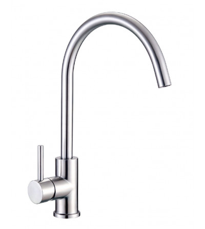 BUADES Grifo cocina monomando caño alto giratorio Acero inoxidable Serie Nox-1 | EspacioBrico OFERTA