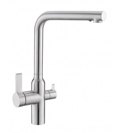 BUADES Grifo cocina monomando purificador ósmosis caño alto giratorio Acero inoxidable Serie Osmo-Nox | EspacioBrico OFERTA