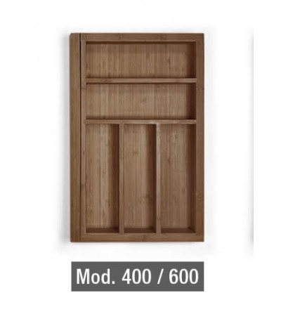Cubertero de Madera Extensible Nogal 400/600 mm | EspacioBrico OFERTA
