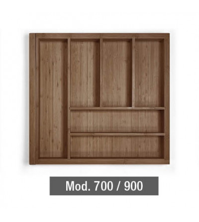 Cubertero de Madera Extensible Nogal 700/900 mm | EspacioBrico OFERTA