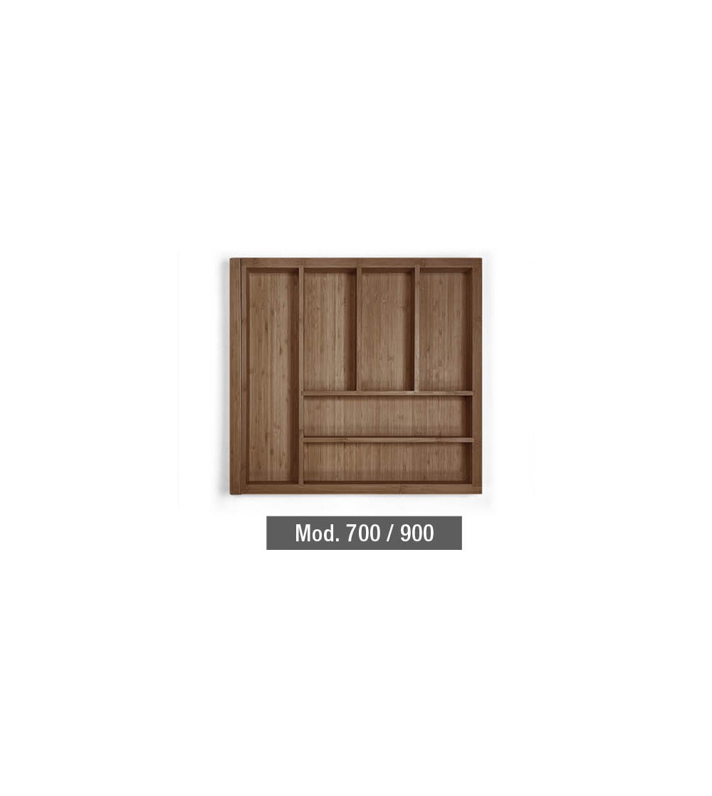 Cubertero de Madera Extensible Nogal 700/900 mm | EspacioBrico OFERTA