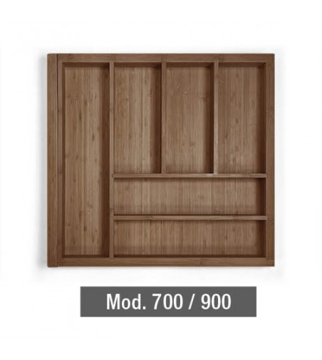 Cubertero de Madera Extensible Nogal 700/900 mm | EspacioBrico OFERTA