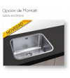 Fregadero Cocina Acero Negro Pavonado Roma 40x40 cm | EspacioBrico OFERTA