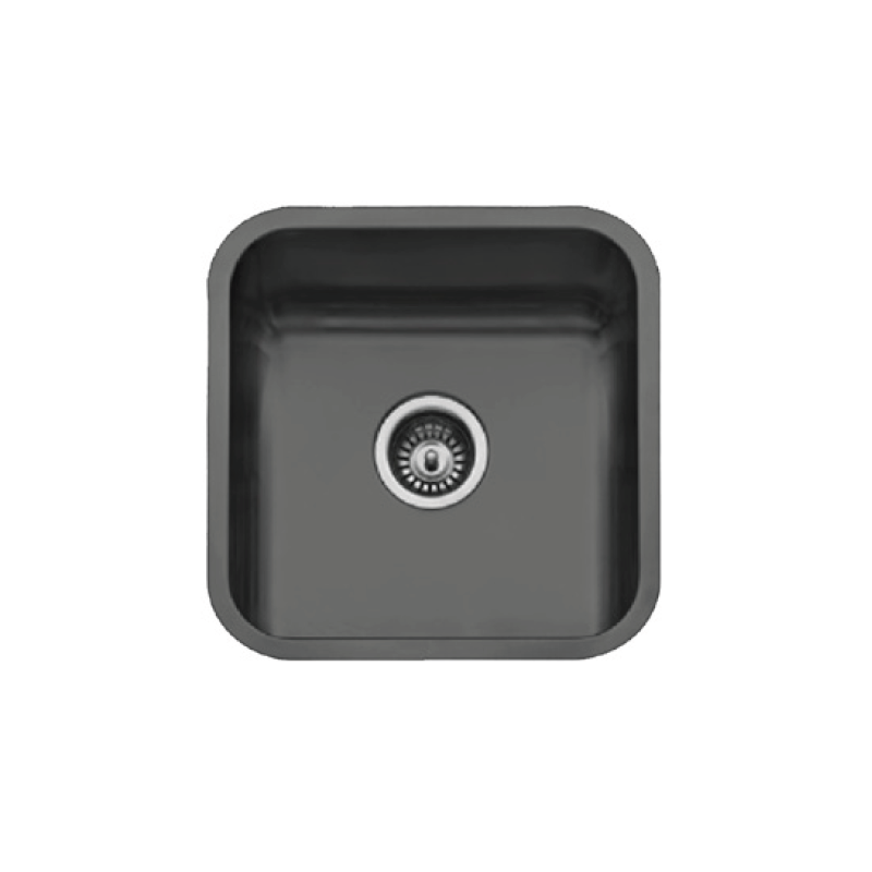 Fregadero Cocina Acero Negro Pavonado Roma 40x40 cm | EspacioBrico OFERTA