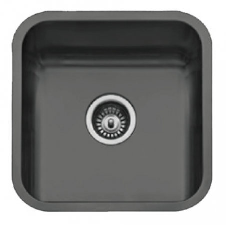 Fregadero Cocina Acero Negro Pavonado Roma 40x40 cm | EspacioBrico OFERTA