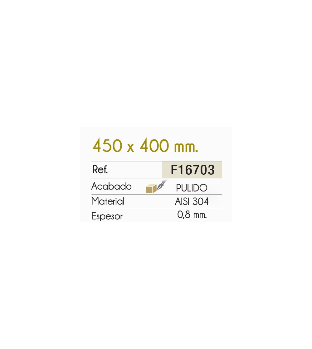 Fregadero Cocina Acero Negro Pavonado Roma 45x40 cm | EspacioBrico OFERTA