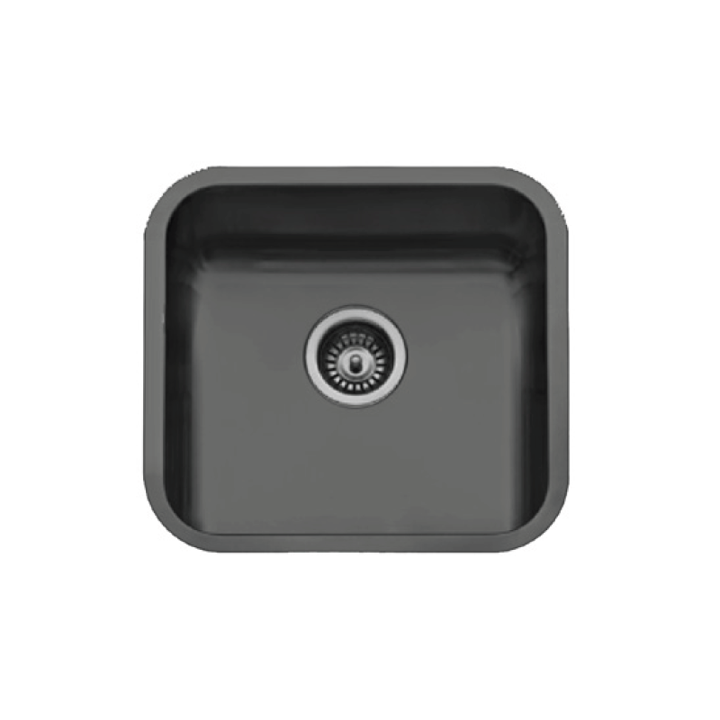 Fregadero Cocina Acero Negro Pavonado Roma 45x40 cm | EspacioBrico OFERTA