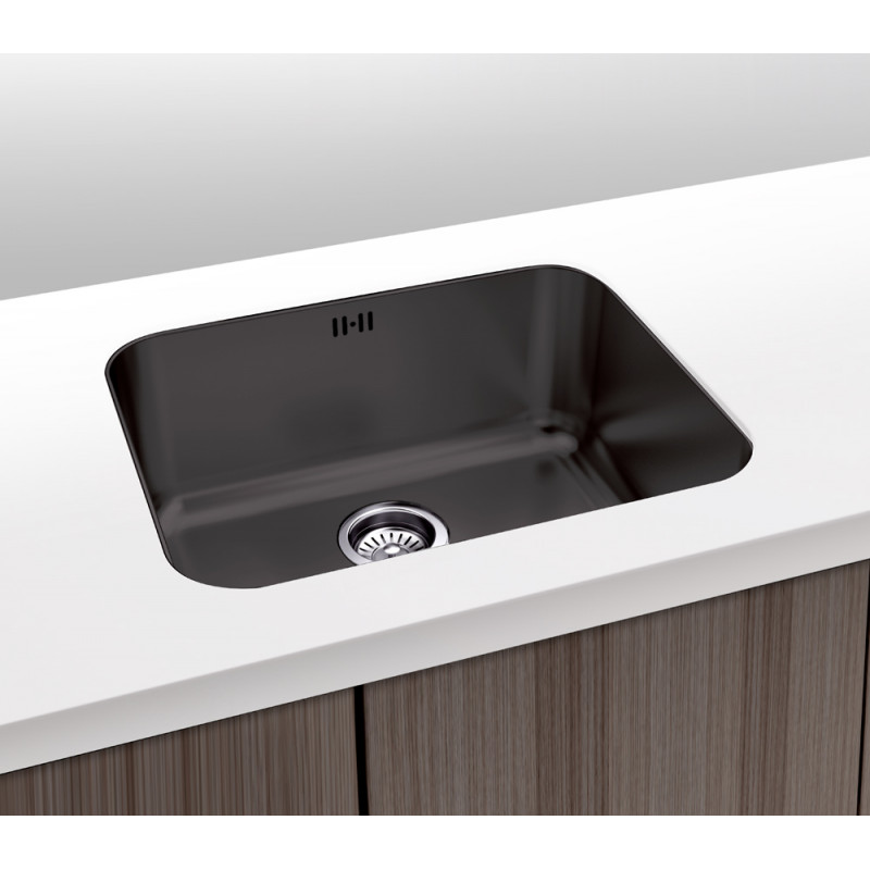 Fregadero Cocina Acero Negro Pavonado Roma 45x40 cm | EspacioBrico OFERTA