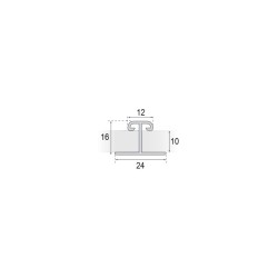 Perfil H Puerta Corredera Armario Negro mate 10 mm |EspacioBrico OFERTA