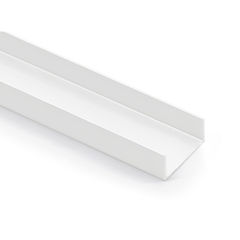Perfil U Puerta Corredera Armario Blanco Mate 19 mm | EspacioBrico OFERTA