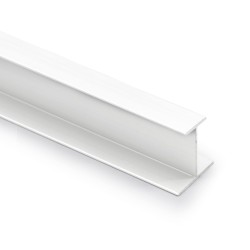 Perfil H Puertas Correderas Armario Blanco 16 mm | EspacioBrico OFERTA