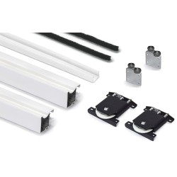 Kit Tirador Puerta Corredera Armario Blanco Mate 10 mm | EspacioBrico OFERTA