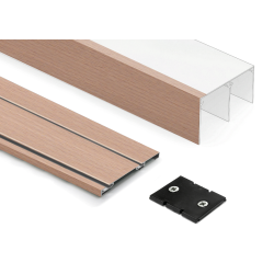 Kit Guías Armario Puertas Correderas Madera Haya V | Oferta Black Friday