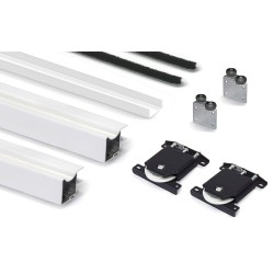 Kit Tirador Puerta Corredera Armario Blanco 16 mm | EspacioBrico OFERTA