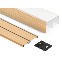 Kit Guías Armario Puertas Correderas Madera Pino | Oferta Black Friday