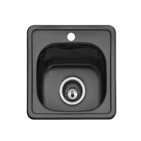 Fregadero Cocina Acero Negro Pavonado Zurich 38x38 cm | EspacioBrico OFERTA