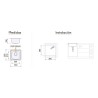 Fregadero Cocina Acero Negro Pavonado Zurich 38x38 cm | EspacioBrico OFERTA