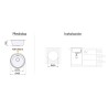 Fregadero Cocina Acero Negro Pavonado Estambul 49 cm Diámetro | EspacioBrico OFERTA