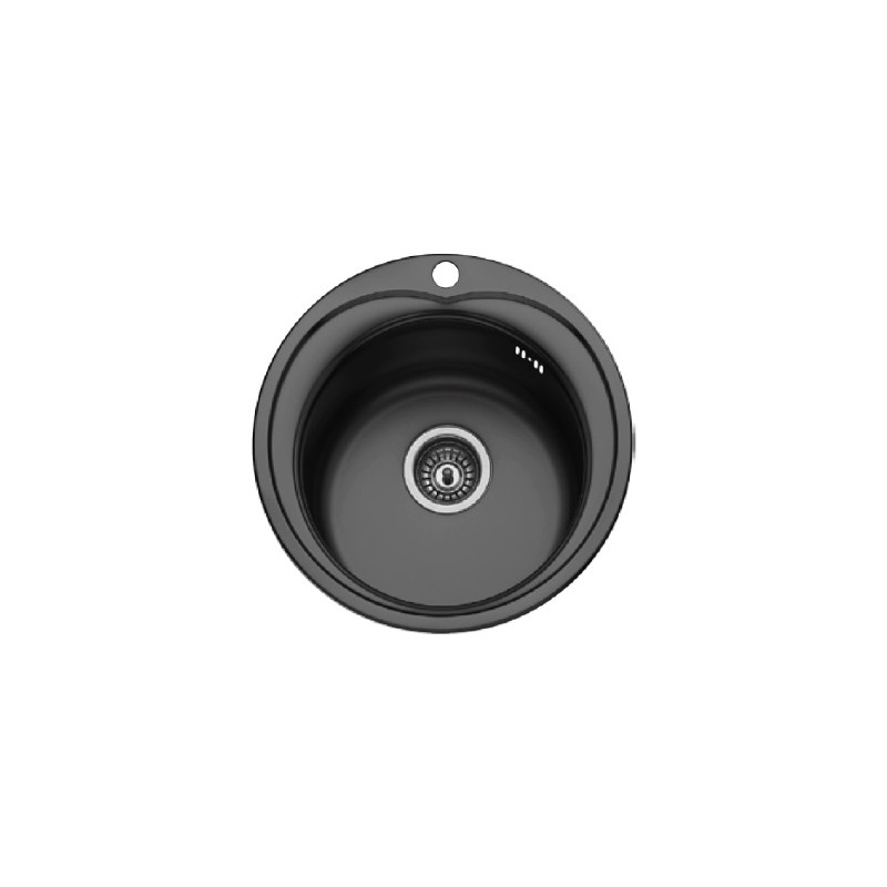 Fregadero Cocina Acero Negro Pavonado Estambul 49 cm Diámetro | EspacioBrico OFERTA