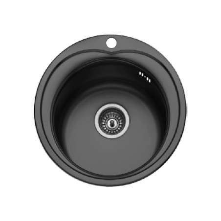 Fregadero Cocina Acero Negro Pavonado Estambul 49 cm Diámetro | EspacioBrico OFERTA